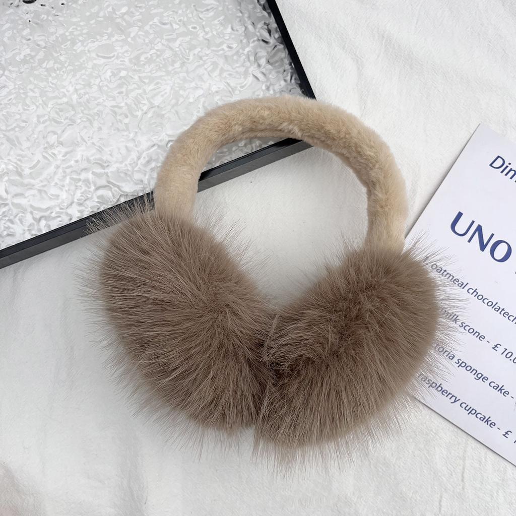 Cute Plush Fur Headphones Women Winter Warm Earmuffs Soft Cashmere Solid Fur Earplugs Fashion Unisex Ear Cover Outdoor Supplies