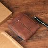 New Portable Short Coin Purse PU Leather Folding Mini Wallets Vintage Card Holder Gift