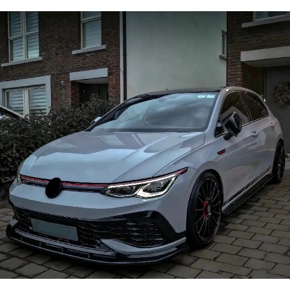Para Volkswagen Golf 8 MK8 GTD GTE R-Line GTI Clubsport 2020-2024 Labio Spoiler Divisor Protector de Parachoques Delantero Estilo Maxton