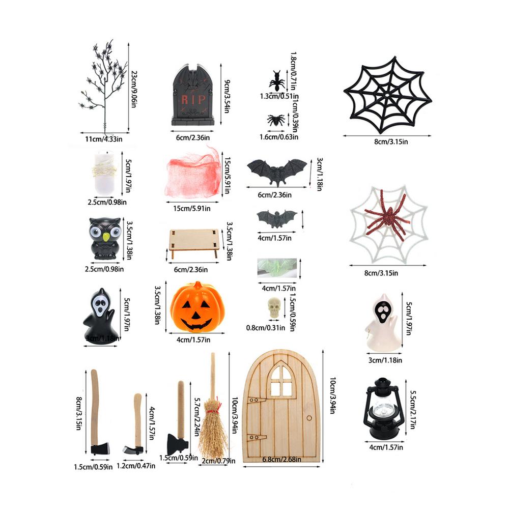 

Хэллоуин Миниатюрное Украшение Тыква Смола Фигурки Украшения С Гирляндой Хэллоуин Садовые Украшения Кукла Призрак Миниатюра