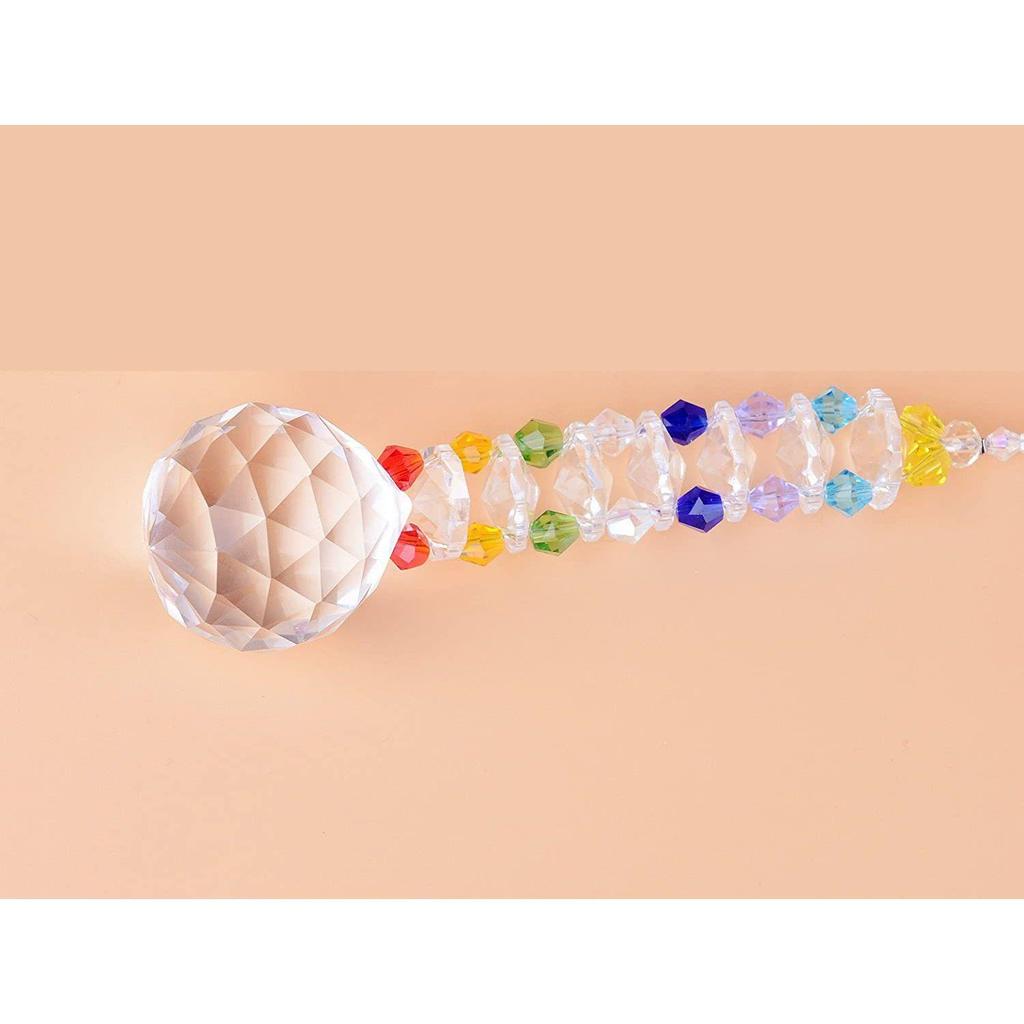 Sparkling K9 Crystal Glass Crystal Car Hanging Rainbow Suncatcher Beautiful Balcony Garden Hanging Ornament A16