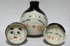 Okame Sake Bottle Set Okame Sake Cup Hyottoko Sake Cup Japanese Sake Present Gift Cute Why Not Give Some Sake As a 3-Piece Gift?