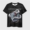 Neues Rock BAND Whitesnake Muster 3D Druck T-Shirt Herren Damen Mode Trendiger Street Style Heavy Metal Rock Kurzarm Oberteile T-Shirts