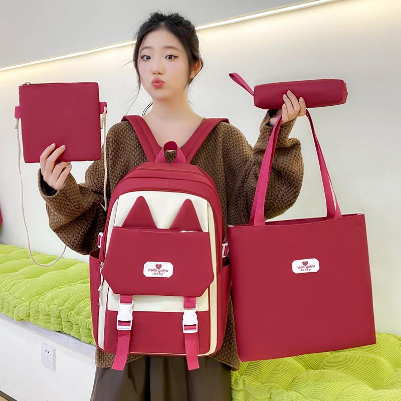 

New Style Simple Fashionable and Trendy Backpack for Junior High School and High School College Students School Bag