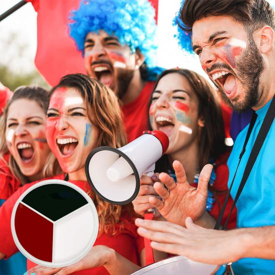 1 Box White Red Black Face Body Paint Baseball Softball Sport Games Colored Eye Face Painting Kit Halloween Theme Parties Sweatproof Body Oil Paint