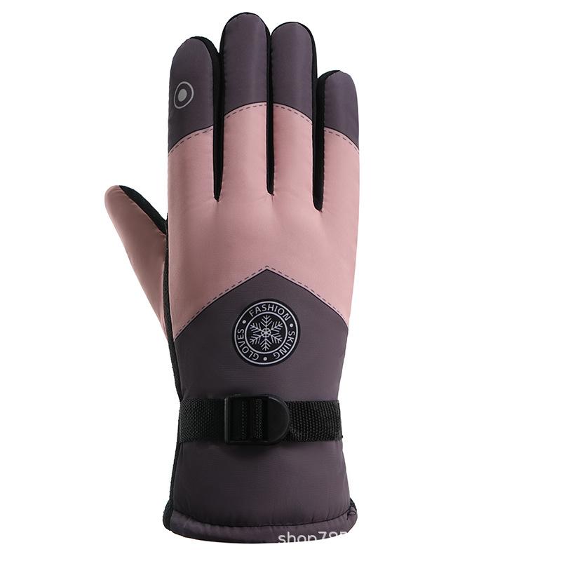 Winter ski gloves touch screen motorcycle fleece warm thickened riding waterproof, windproof and non-slip outdoor