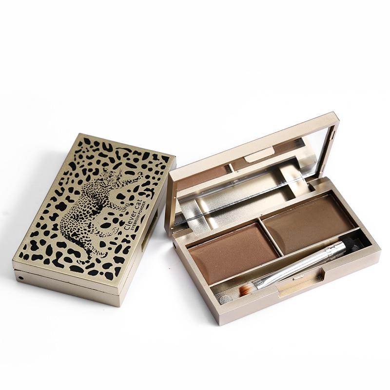 Eyebrow Powder Makeup Waterproof Natural Eyebrow Enhancers Shadow Cosmetic Kit with Brush Mirror