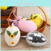 Decorações de Ovos de Páscoa com Design Trançado DIY para Montagem de Festas e Eventos