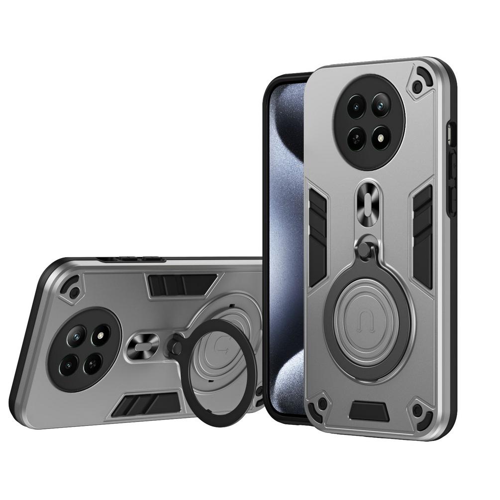 

Metal Rotating Bracket Multiple Support Holder Case For Realme 12 5G 12X Realme C65 C55 Narzo N55 Camera protect cover Realme Narzo N55 серый