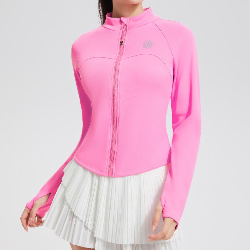 Women's Autumn & Winter Plus Velvet Sports Hoodie: Long Sleeve, Zip-Up, Outdoor Fitness, Quick-Dry, Slim Fit Yoga Jacket