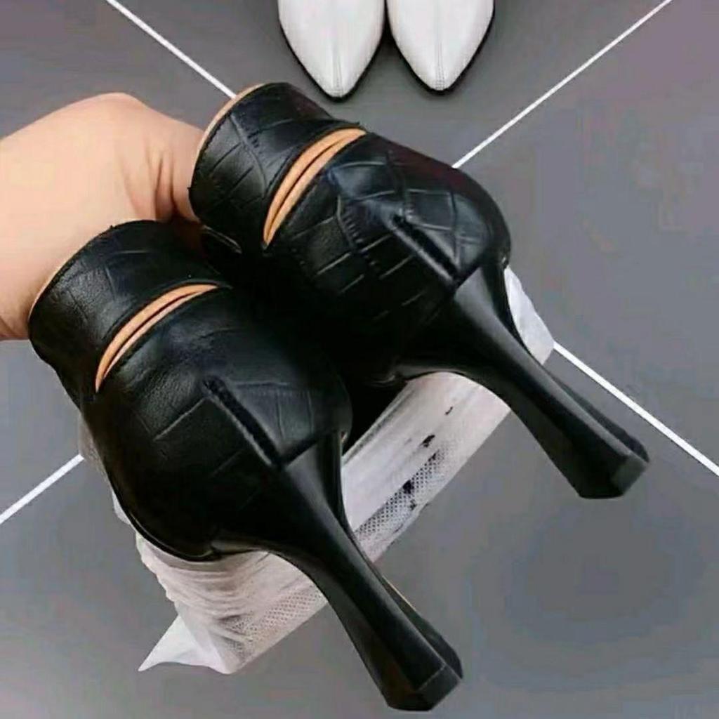 2022 Herbst/Winter Damen Chunky Heel Spitzschuhe Freizeitschuhe mit Seitenreißverschluss