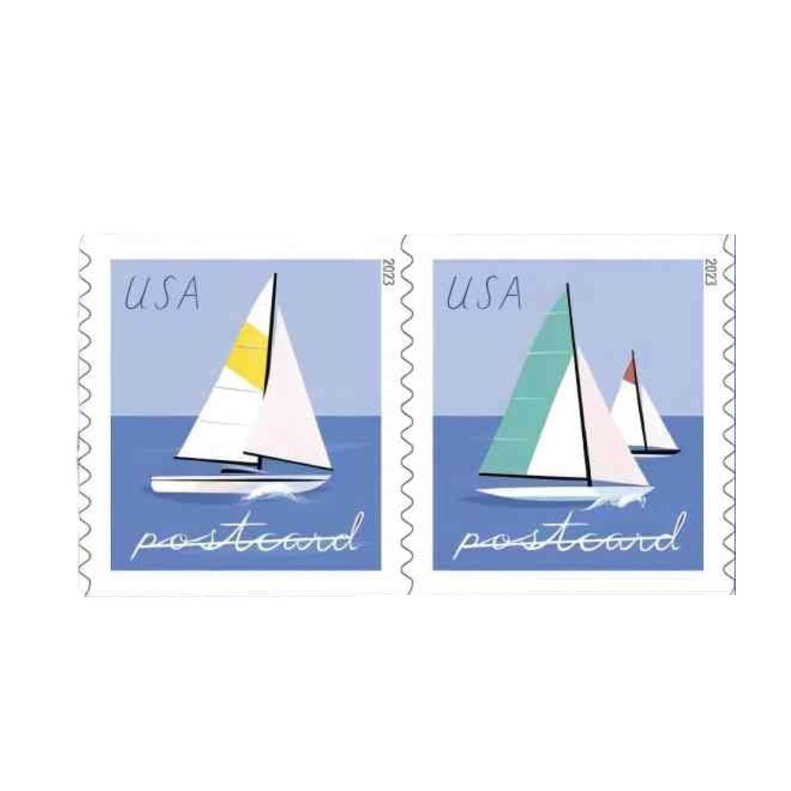 

Почтовые марки с парусниками 2023 г. (5 листов (100 марок)) One Size