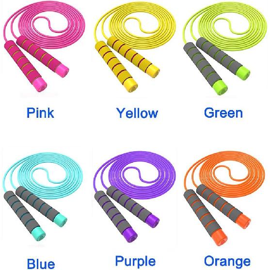 Adjustable Jump Ropes for Kids - Colorful Skipping Ropes with Soft Foam Handles - Ideal for Outdoor & Indoor Play, Fun Games Activity, Fitness,