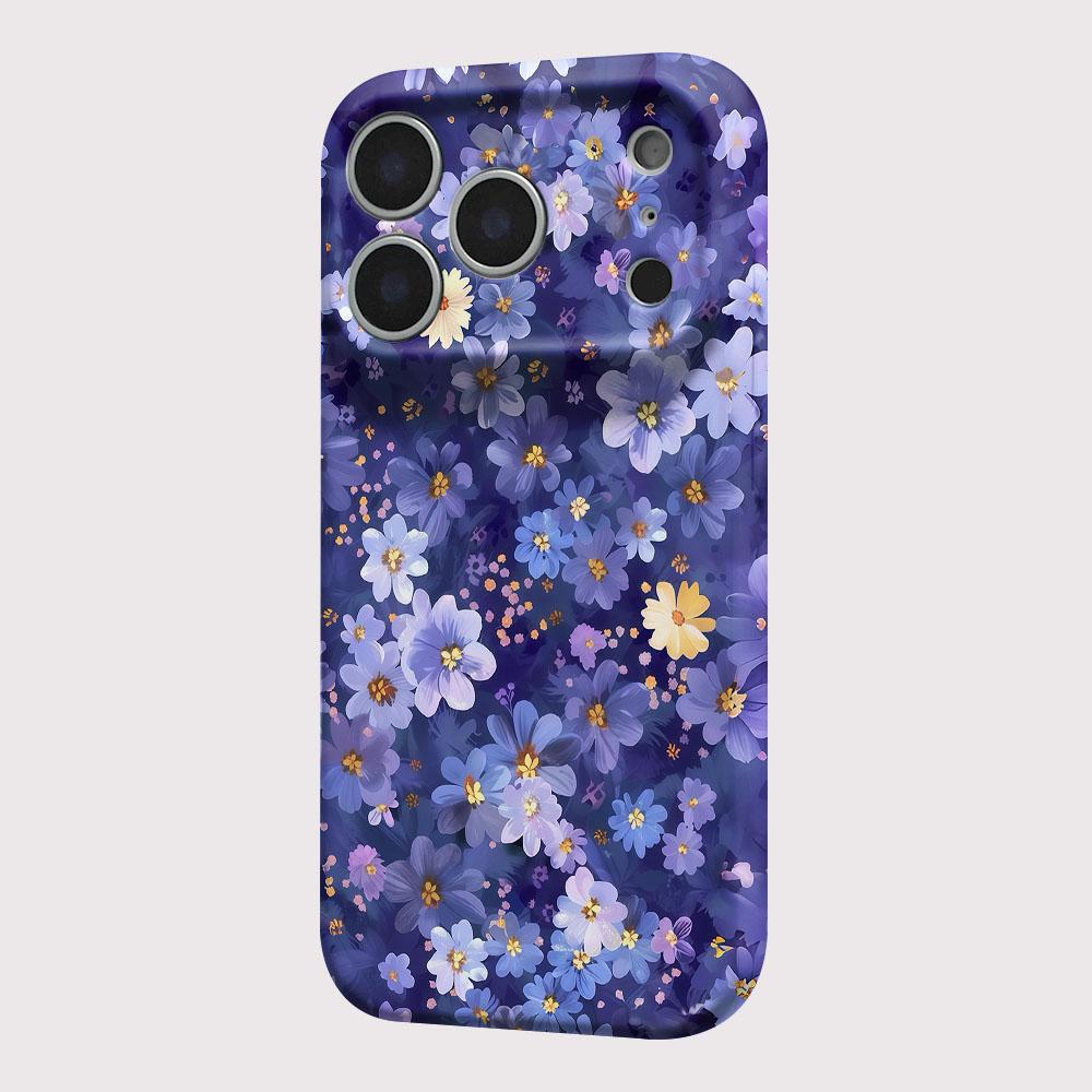 Glossy Film Hard PC Phone Case for Google Pixel 7 7a 8 8a 9 9a Pro XL 5G Clmj swag Blue Flower