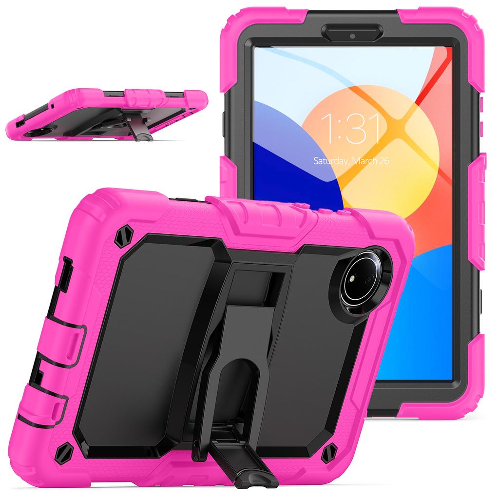 Rugged Kickstand Case For Redmi Pad SE 8.7 Inch 3-Layers Heavy Duty Colourful Cover Shockproof For Redmi Pad SE 4G