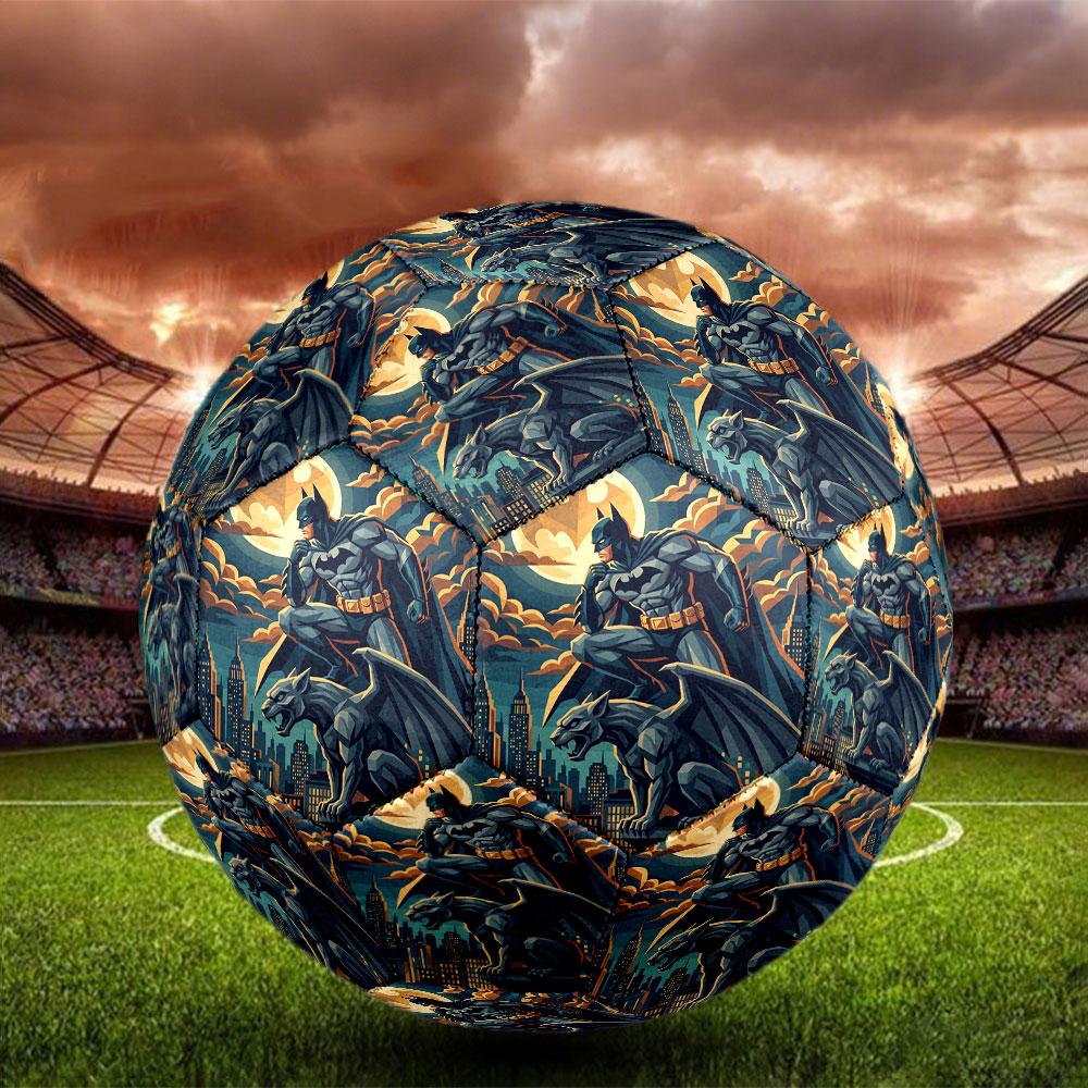 Batman Print Size 5 Soccer Ball, Standard Match Football for Sports Game and Team Practice, Ideal Gift for Soccer Fans