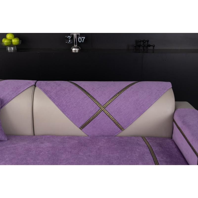 Light Luxury Style Sofa Cushion Modern Simple High-end Leather Anti-slip Cushion Four-season Chenille Sofa Cover Cover
