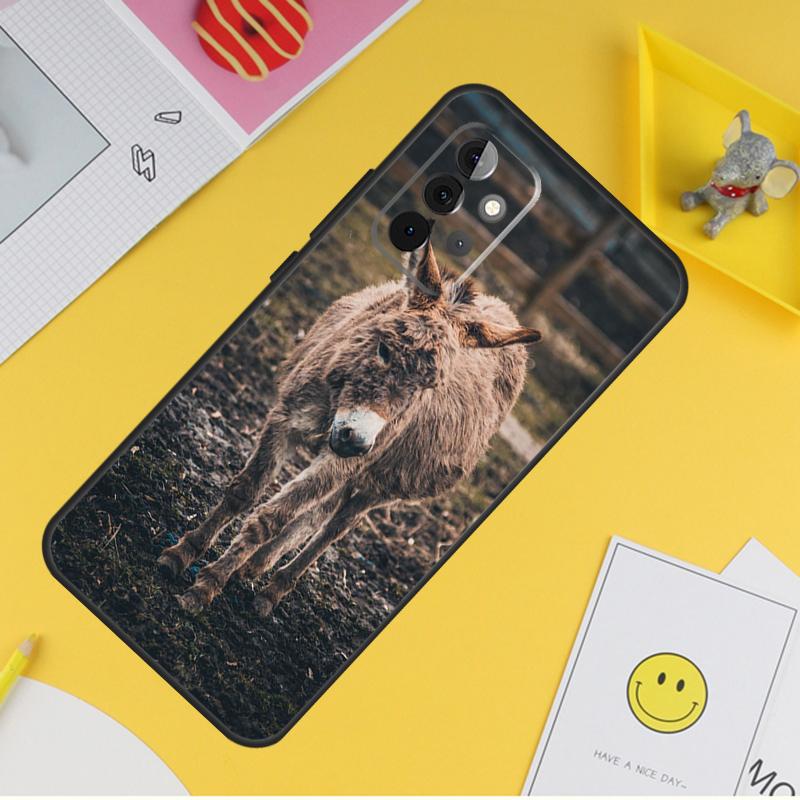 Cute Alpaca Donkey Case For Samsung Galaxy A55 A35 A25 A15 A51 A71 A12 A32 A52 A13 A33 A53 A14 A34 A54 Coque