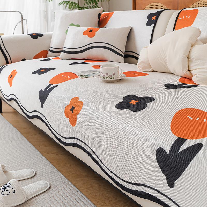 

Special-Shaped Ice Silk Sofa Cushion New Summer Cool Sofa Mat Seat Cushion Advanced Non-Slip Sofa Cover 70*70cm