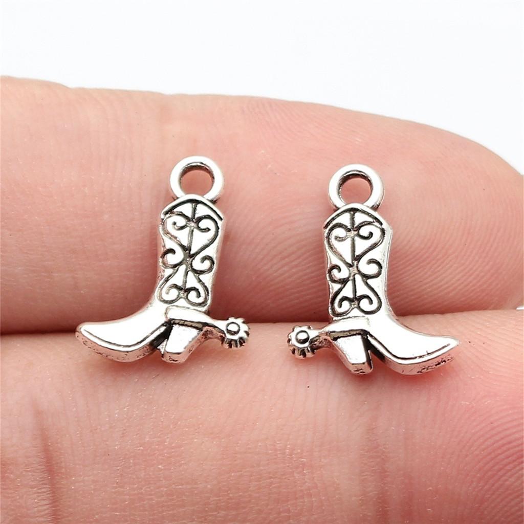 Shoes High Heel Fashion Charm Antique Bronze Zinc Alloy Jewelry Making Supplies for Women Earring Charms Handmade