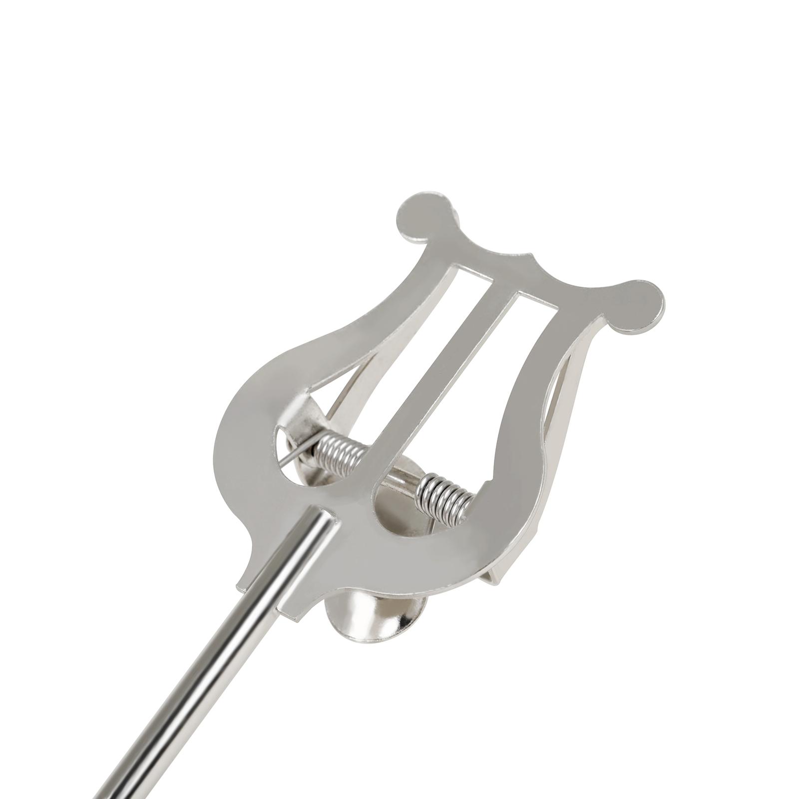Clarinet Marching Lyre Portable Music Stand Music Sheet Clip Iron Clamp on Holder