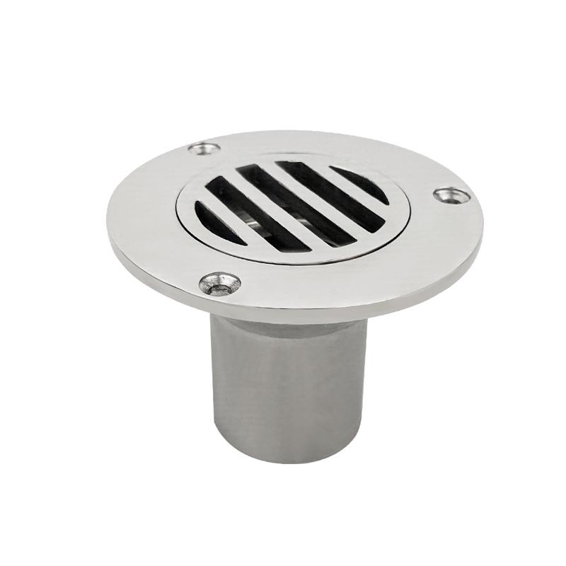 38MM 316 Stainless Steel Floor Deck Cockpit Drain Boats Removable Cover Straight Drain Marine Hardware Boat Accessories