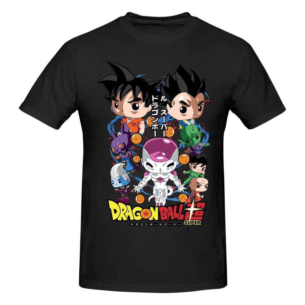 2026 New Men Dragon Ball Printed Tshirt Street Style Short Sleeve Cotton Short Sleeve Top Casual Novelty Design Pattern Tshirt