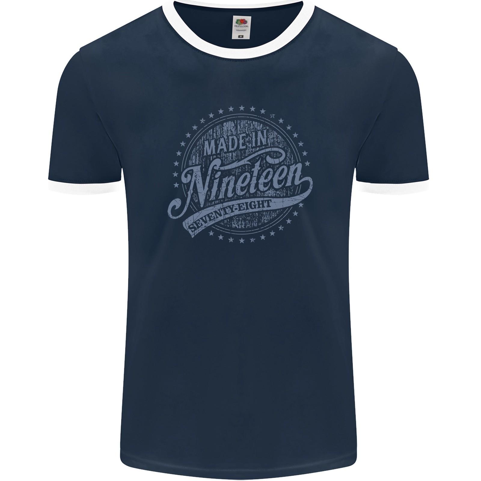 Distressed 47th Birthday Made IN 1978 Mens Wrestling T Fotl Navy Blue - S