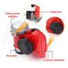 12V 115dB Car Air Horn Red Compact Dual Tone Electric Pump Loud Siren Vehicle for Car Motorcycle Truck Bicycle