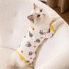 Cute Bear Striped Thin Dog Jumpsuit Pet Coat Four Legs Dog Pajamas Kitten Puppy Sweatshirt Autumn for Small Dogs