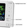 Minimalist LCD Display Weather Clocks Humidity Thermometer Hanging Watch Forecast Alarm Snooze Wall Clock Home Improvement