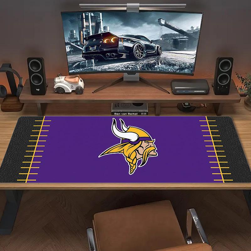 Tappetino Mouse Colore Logo Vichinghi Grande Cuscino per Tavolo da Gioco Antiscivolo Laptop Tablet Mousepad Grande Tappetino XXL Mini PC Playmat Con bordo bloccato