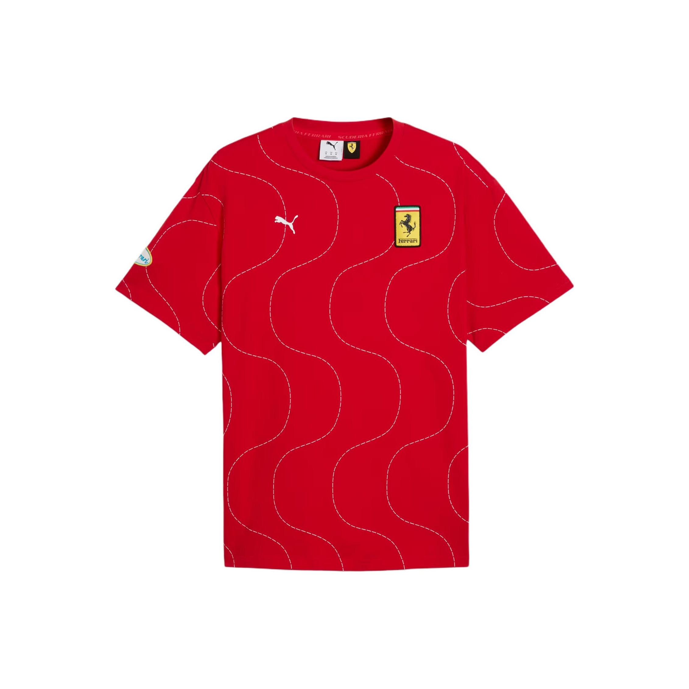 

Puma Scuderia Ferrari Monza Retro Crew Neck Short Sleeve T-Shirt Men Tops 633161-02 M