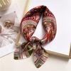 National style cashew silk scarf women's new imitation silk scarf color matching versatile fashion shawl bag head tied hair scarf