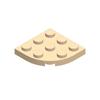 50g/43pcs 30357 Canto Arredondado Bloco 3 X 3 Acessórios de Cor Moc Compatível com Tijolo Curvo Brinquedos DIY Para Criança Peças Técnicas