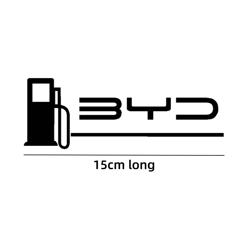 Car Fuel Tank Door Sticker for BYD ATTO 3 Dolphin Seal Han Yuan Plus Laser Reflective Charging Port Decal Accessories