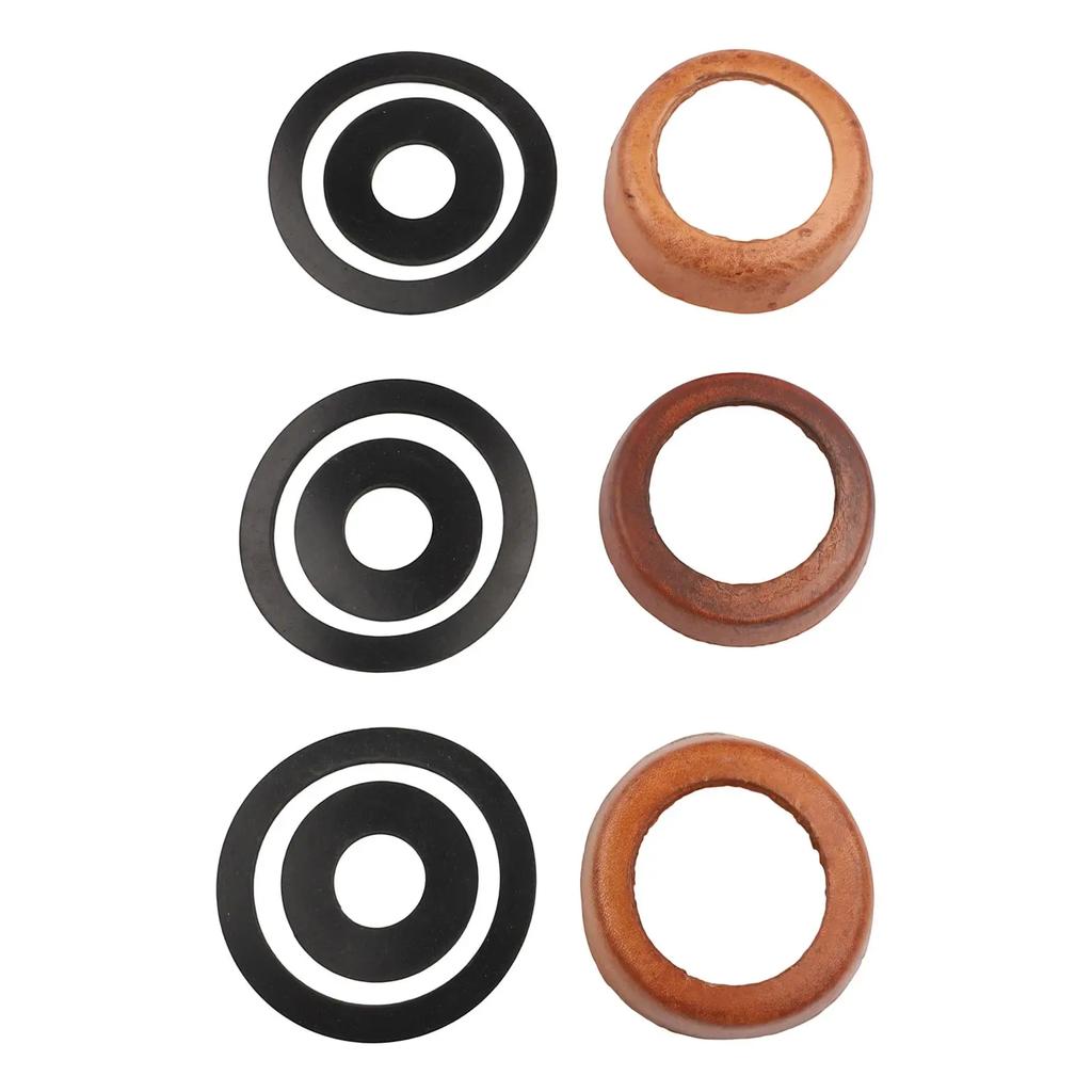 3 Leather Piston Sleeves and 6 Sealing Rings Compatible with Most Type 75 Pumps Perfect for Daily Maintenance Tasks