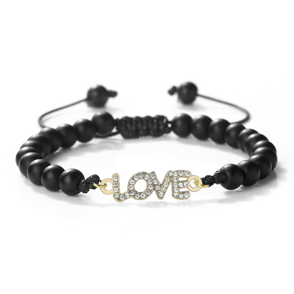 Браслет из лавового камня 6 мм с английской буквой, персонализированным именем, регулируемый браслет-манжета для женщин и мужчин, подарок для йоги, украшение для дружбы