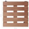 Plant Caster Set 2 pcs Brown 30 x 30 x 7.5 cm WPC