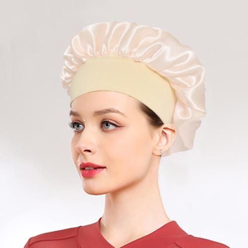 Newly Satin Night Hair Cap Women's Solid Sleeping Hat Sleep Care Bonnet Nightcap For Women Unisex Cap
