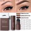 10 Arten Wiederverwendbare Augenbrauen-Schablonen Brauenstempel Formgebungs-Kit Augenbrauenstempel Formgebendes Make-up-Set Ein Schritt
