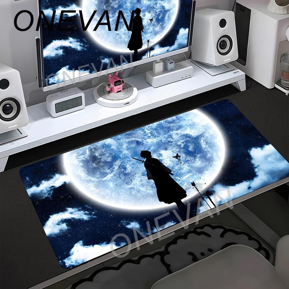 HD Printing Black and White Mouse Pad Anime Large Mousepad Bleach Manga Desk Mats Laptop Office Rubber Pc Gaming Non-Slip Carpet