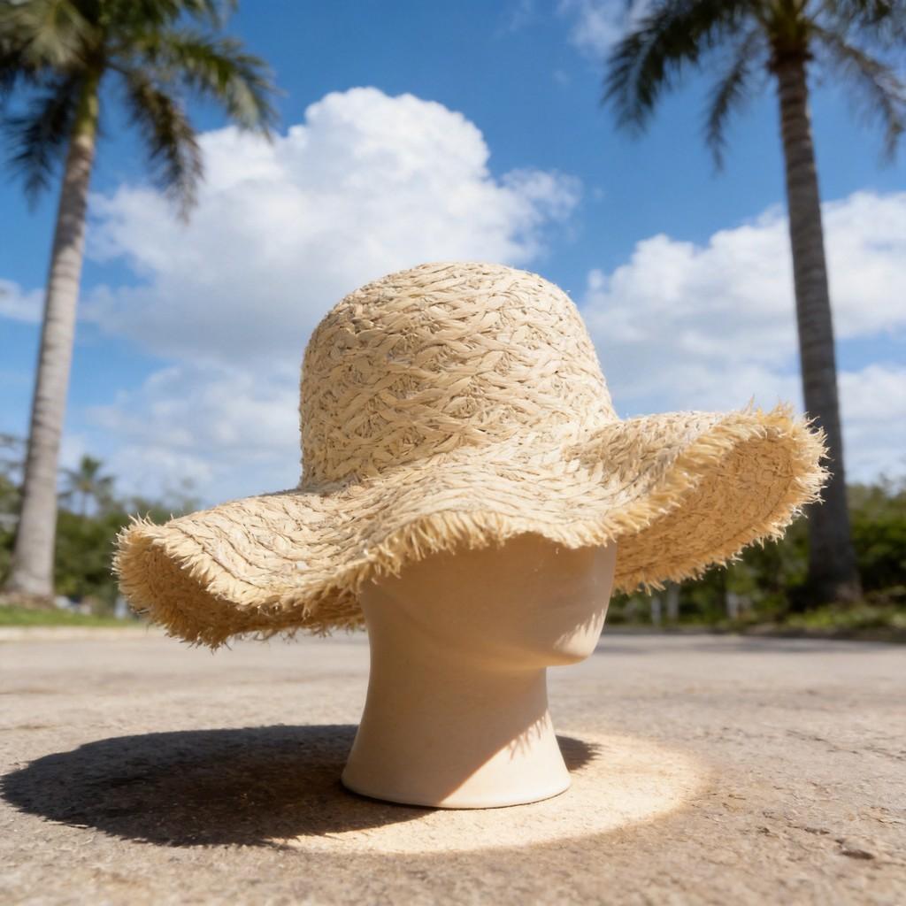 Summer Wide Brim Straw Hat For Women With Sun Protection And Breathability