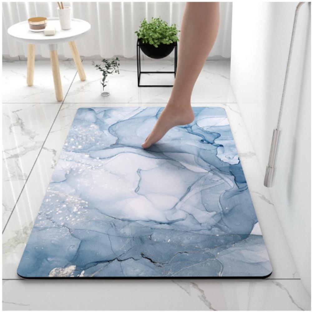 

2 шт. Диатомовый грязевой впитывающий коврик, нескользящий впитывающий, быстросохнущий, дверной коврик для ванной комнаты, бытовой напольный коврик 40*60cm