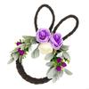 Functional Easter Wreath Decors with Rabbit and Eggs Motifs User Friendly Materials for Multiple Celebration HX6C