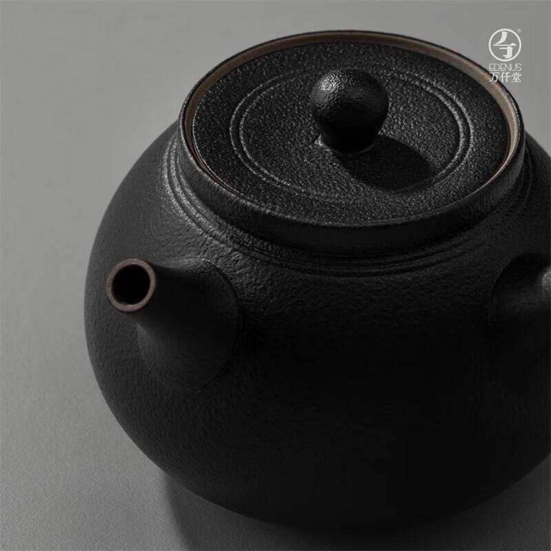 Wanqiantang Chinese Ceramic Tea Set - Black Iron Glaze Gift Box
