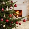 60 STÜCK Zwerg-Weihnachtsornament-Set Schneeflocke Weihnachtsbaum-Hängedekoration Festtagsgeschenke