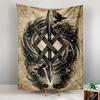 Tapestry Viking Gungnir Odin Spear Raven Rune Starry Poster Wall Art for Bedroom