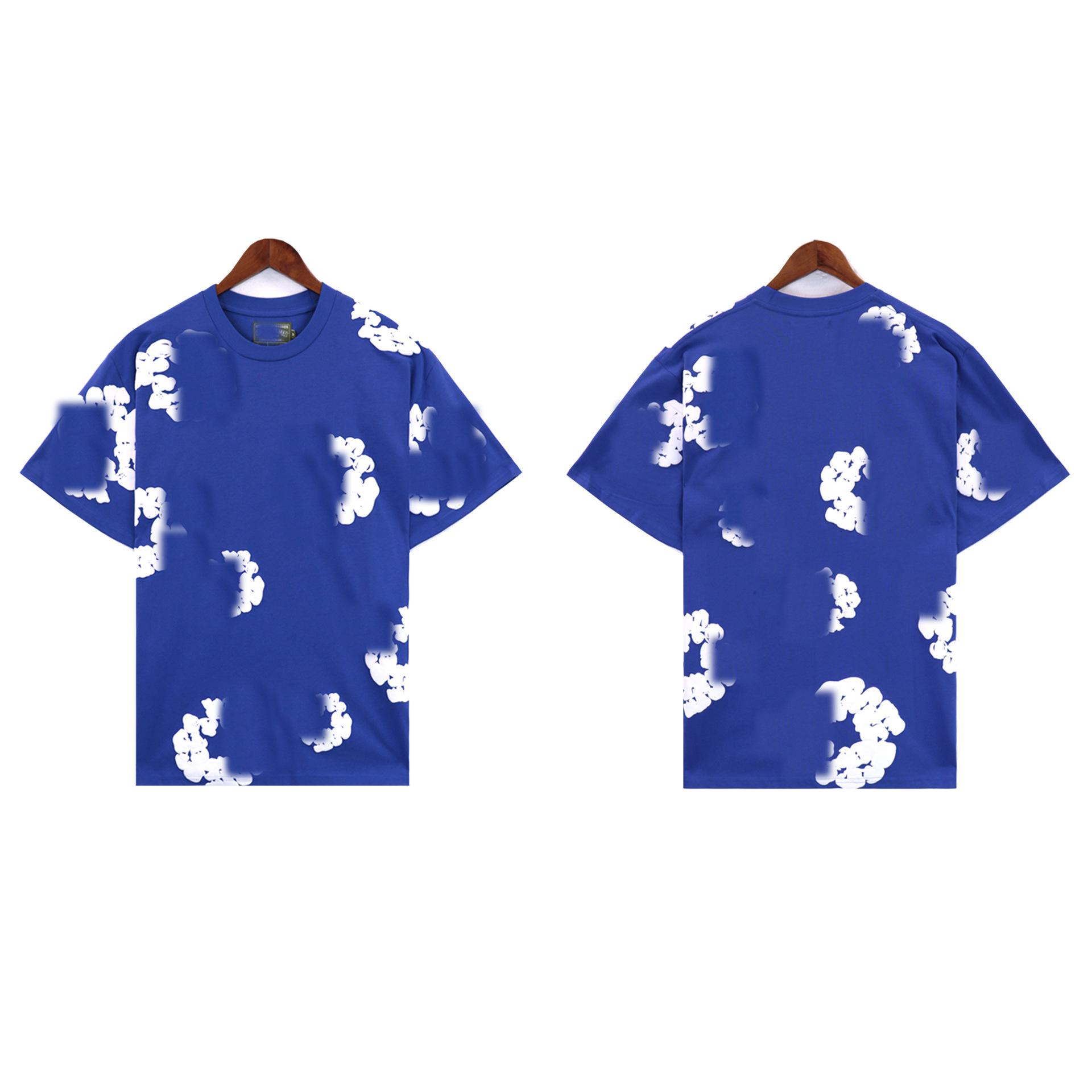 

Весняно-літня повсякденна вільна футболка з деніму та бавовни з принтом, з круглим вирізом L (European Size)