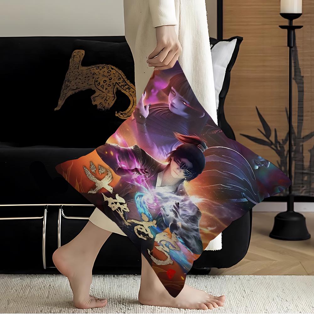 

Fights Break Firmament Battle Through The Heaven Decorative Room Aesthetics Pillow Case Home Decor Bedroom Sofa Bed Couch Pillow 16x16Inch